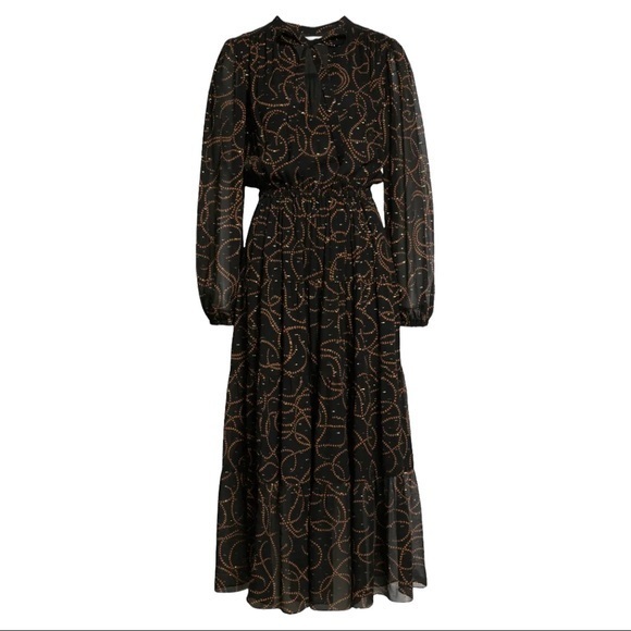 A.L.C. Marlowe Long Sleeve Silk Blend Maxi Dress 0 NWT - Picture 11 of 12